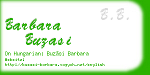 barbara buzasi business card